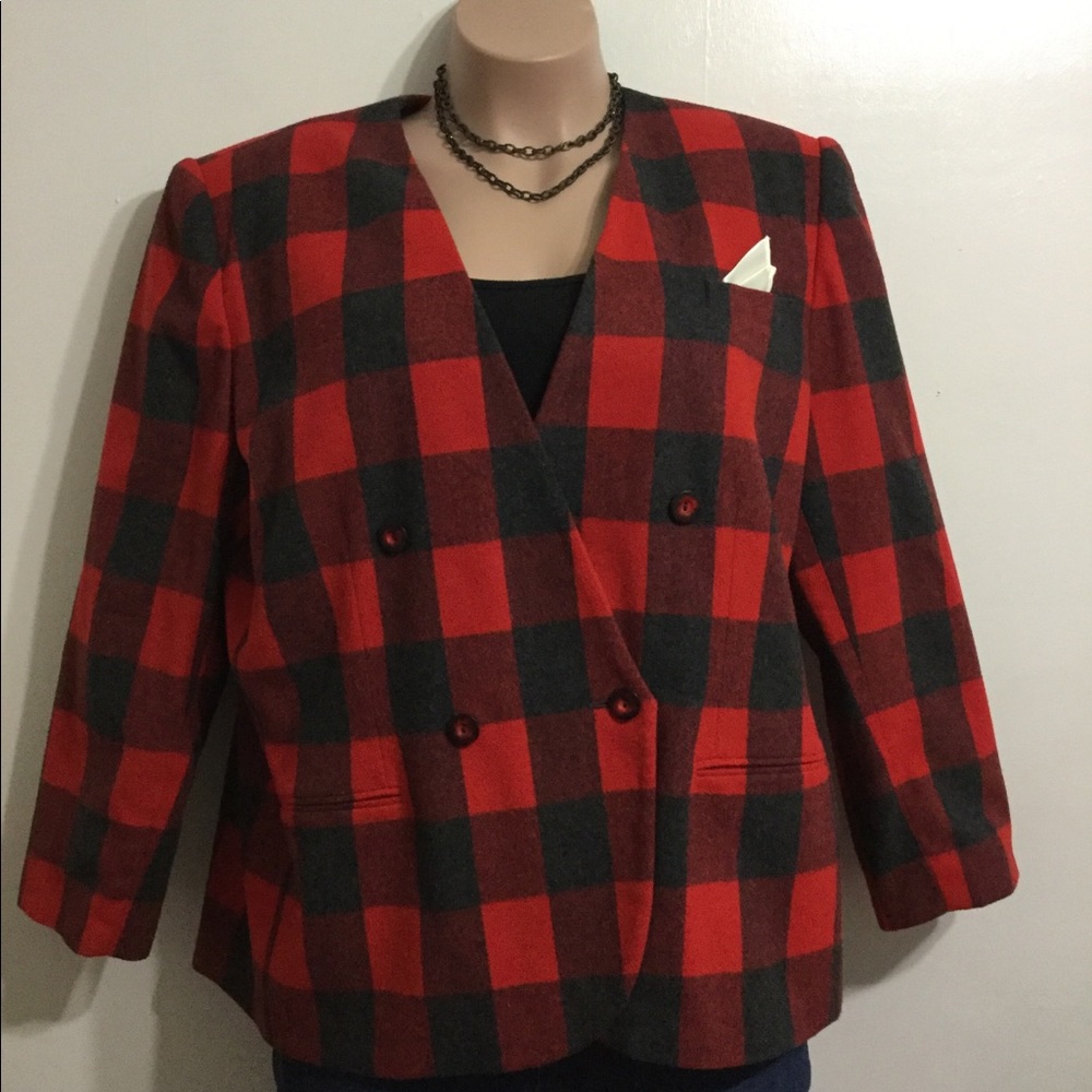 Amanda Smith Plaid Blazer